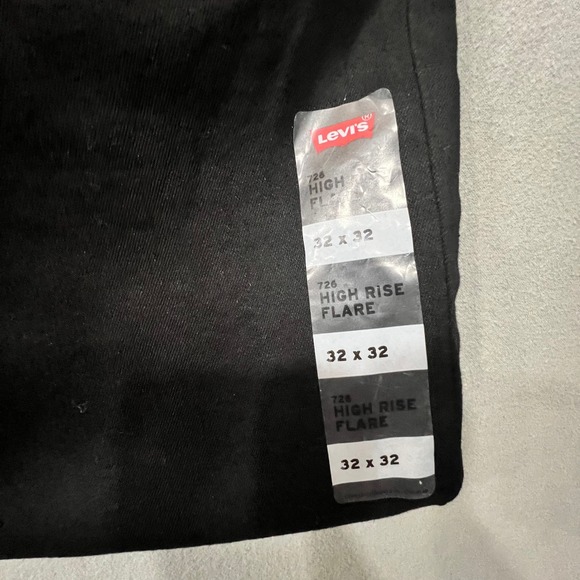 NWT Levi's 726 Flare Denim‎ Black Jeans Retro 70's Boho Hippie Women Size 32x32 - Picture 5 of 12